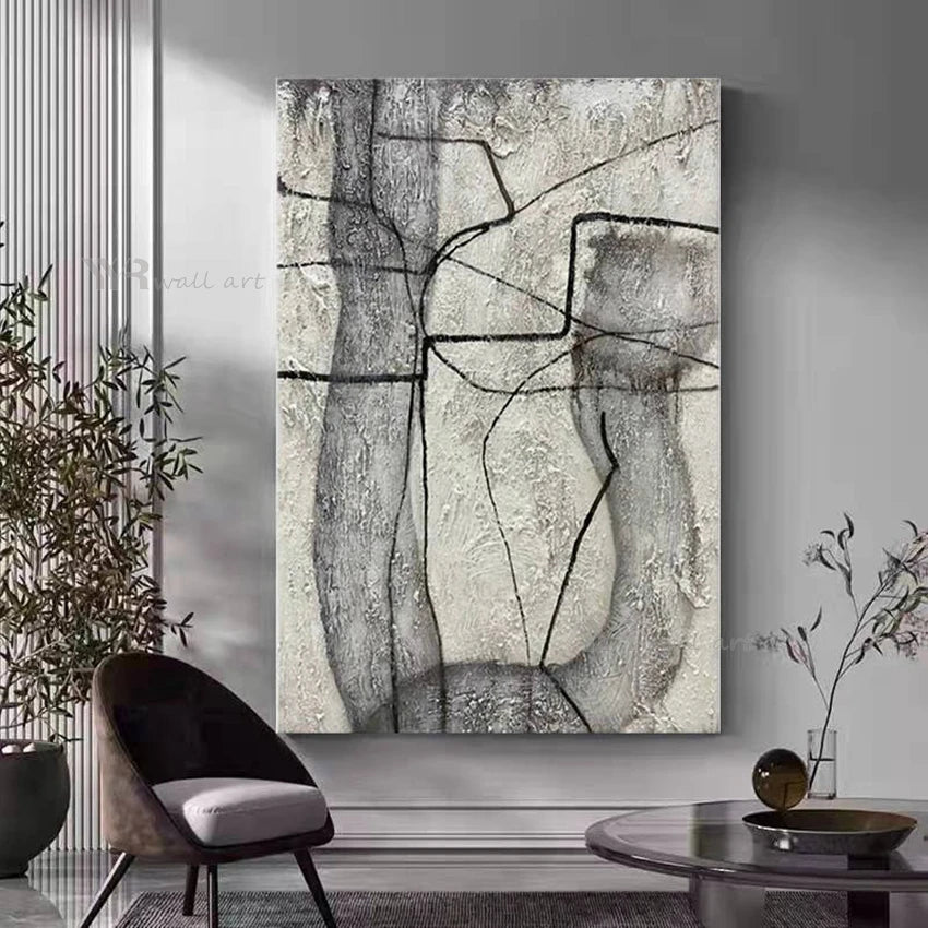 Unique Texture Modern Abstract Oil Painting Handmade Canvas Wall Decoration Poster Nordic Home Aesthetics Art Picture For House