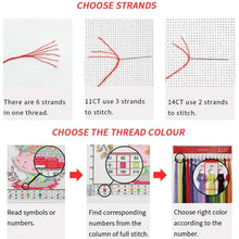 Cargar imagen en el visor de la galería, Kit completo de punto de cruz preimpreso con flores, rosas, Tuilp, amapola, bordado, costura, artesanía, paquete de pasatiempo, decoración de habitación, venta al por mayor