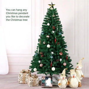 1.5m 1.8m 2.1m Crittografia PVC verde Grande albero di Natale Decorazione natalizia 2024 Capodanno Decorazione scena festa a casa
