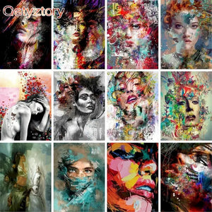 GATYZTORY Paint By Numbers For Adults Children Beauty Figure Picture DIY HandPainted Oil Painting Custom Photo Home Decoration