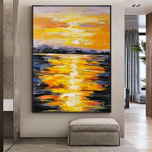 New Wall Decoration Poster Handmade Art Oil Painting Abstract Dawn Texture Canvas Picture Living Room Bedroom Porch Custom Mural