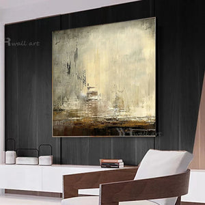 Upscale Nordic Abstract Painting Natural Scenery Handmade Oil Painting Home Decoration For Bedroom Dining Room Living Room Mural