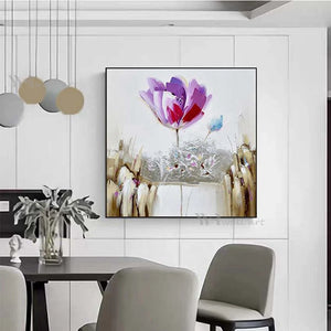 Floral Decoration Wall Poster Handmade Modern Abstract Texture Art Canvas Oil Painting Acrylic Frameless Custom Picture For Home