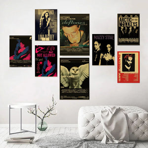 Póster de amantes de las chicas, álbum de música estética/Mitski Drake Deftones/Lana Del Rey/banda de rapero, lienzo, pinturas decorativas para pared de habitación