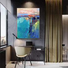 Laden Sie das Bild in den Galerie-Viewer, Beautiful Abstract Landscape Wall Picture For Room Decor Hand Painted Oil Painting On Canvas Art Hanging Picture For Living Room
