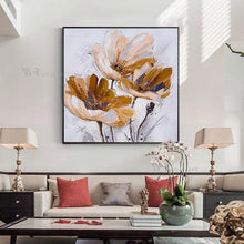 Carica l&#39;immagine nel visualizzatore della Galleria, New Abstract Flower Decor Mural Handmade Oil Painting Living Room Sofa Bedroom Restaurant Wall Picture Art Canvas Custom Poster