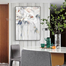 Laden Sie das Bild in den Galerie-Viewer, Wall Art Decor Canvas Picture Abstract Flowers Image Handmade Oil Painting Acrylic Hanging Poster Living Room Bedroom Restaurant
