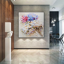 Charger l&#39;image dans la galerie, Home Decor Supplies 3D Texture Mural Wall Art Canvas Abstract Acrylic Floral Handmade Oil Painting for Dining Room Bedroom Study