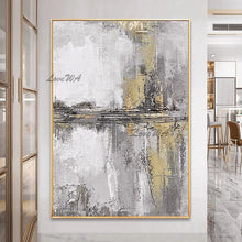 Laden Sie das Bild in den Galerie-Viewer, Wandkunst-Dekoration, moderne, schlichte strukturierte abstrakte Malerei, handgefertigte Leinwandkunst, rahmenloses Bild für Hotel, individuelle Kunstwerke