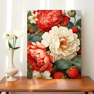 RUOPOTY Painting By Numbers With Frame For Beginner Kits Flowers Acrylic Paint Coloring By Numbers For Home Artwork