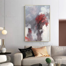 Загрузите изображение в программу просмотра галереи, Custom Poster 100% Hand Drawn Smoke Wall Decor Art Oil Painting Modern Abstract Canvas Mural For Living Room Bedroom Porch Aisle