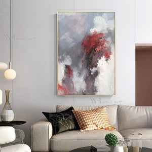 Custom Poster 100% Hand Drawn Smoke Wall Decor Art Oil Painting Modern Abstract Canvas Mural For Living Room Bedroom Porch Aisle