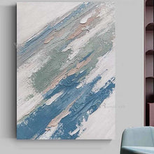 Carica l&#39;immagine nel visualizzatore della Galleria, Modern Home Abstract Art Hanging Oil Painting Handmade Canvas Wall Poster Texture Mural For Living Room Bedroom Restaurant Hotel