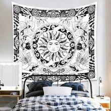Laden Sie das Bild in den Galerie-Viewer, Ästhetischer Raumdekor-Wandteppich, Mandala, Sonne, Mond, Wandbehang, Teppich, Wohnzimmer, Hexerei, Zuhause, Schlafzimmer, Dekoration, Decke, Boho
