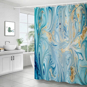 Marble Ripple Shower Curtains Abstract Striped Waterproof Bath Curtains for Bathroom Home Decor Modern Luxury Bathroom Curtain