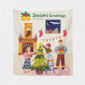 Christmas Background Cloth Amazon AliExpress Cross-border Tapestry Can Be Customized