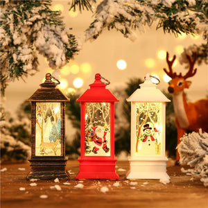 Christmas Santa Lantern Wind Lights Merry Christmas Decoration For Home Natal Navidad 2023 Xmas Ornaments Gifts New Year 2024