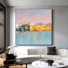 Carica l&#39;immagine nel visualizzatore della Galleria, Modern decoration Posters on the wall Pure Hand drawn Canvas Oil Painting hallway hanging Poster light luxury  living room mural