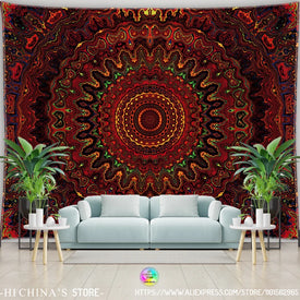 Mandala Arazzo Appeso a Parete Boho Panno da Parete Arredamento della Camera Estetica Psichedelico Hippie Sun Moon Arazzo Camera da Letto Decorazione Della Casa