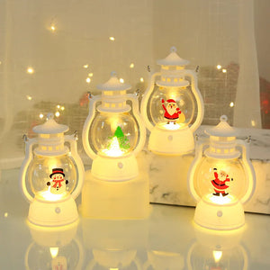 2023 New Year Lamp Decor Christmas Portable Lantern Santa Claus Xmas Tree Wind Lights Pendant Navidad Christmas Home Decoration