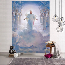 Carica l&#39;immagine nel visualizzatore della Galleria, Gesù Figlio di Dio Sfondo Arazzo decorativo Mandala Boho Hippie Decorazione da parete Arazzo Sfondo domestico Arazzo decorativo