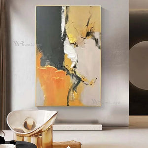 Living Room Sofa Background Wall Decoration Oil Painting Handmade Abstract Canvas Art Poster Bedroom Porch Light Luxury Mural