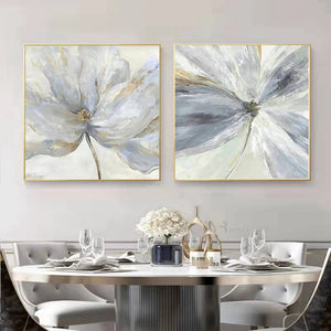 Living Room Bedroom Dining Room Decor Poster Handmade Wall Artwork Canvas Picture Modern Abstract Floral Acrylic Unframed Mural