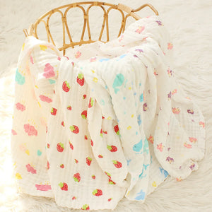 Manta de algodón de bambú de 6 capas para recibir bebés, manta envolvente para niños, colcha cálida para dormir, funda de cama, manta de muselina para bebé