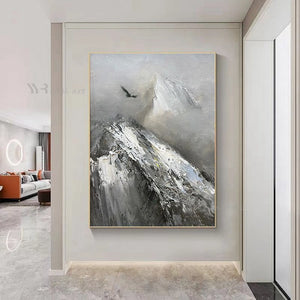 Wall Aesthetic Decor Mural Abstract Landscape Art Canvas 100% Handmade Oil Painting Living Room Bedroom Porch Hanging Picture