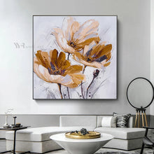 Carica l&#39;immagine nel visualizzatore della Galleria, New Abstract Flower Decor Mural Handmade Oil Painting Living Room Sofa Bedroom Restaurant Wall Picture Art Canvas Custom Poster