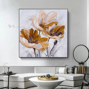 New Abstract Flower Decor Mural Handmade Oil Painting Living Room Sofa Bedroom Restaurant Wall Picture Art Canvas Custom Poster