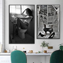 Carica l&#39;immagine nel visualizzatore della Galleria, Donna sexy senza cornice pittura su tela arte decorativa stampa poster immagine casa soggiorno camera da letto decorazione pittura