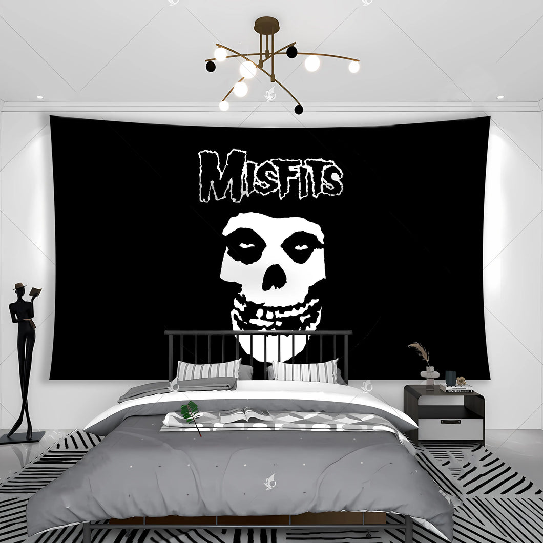 Misfits Rock Band affiche bannière drapeau, salle de billard de jeu suspendue décorée avec tapisserie murale