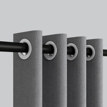 Load image into Gallery viewer, Imitation Linen Shower Curtain with Big Rings Bathroom Waterproof Thick Fabric Bath Curtains Bathtub Large Modern Bathing Cover