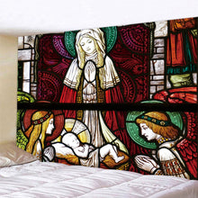 Загрузите изображение в программу просмотра галереи, Фрески в церкви Христа, психоделические сцены, домашний декор, художественные гобелены, хиппи, бохо, Таро, ангелы, красивая комната, настенный декор, настенный подвес