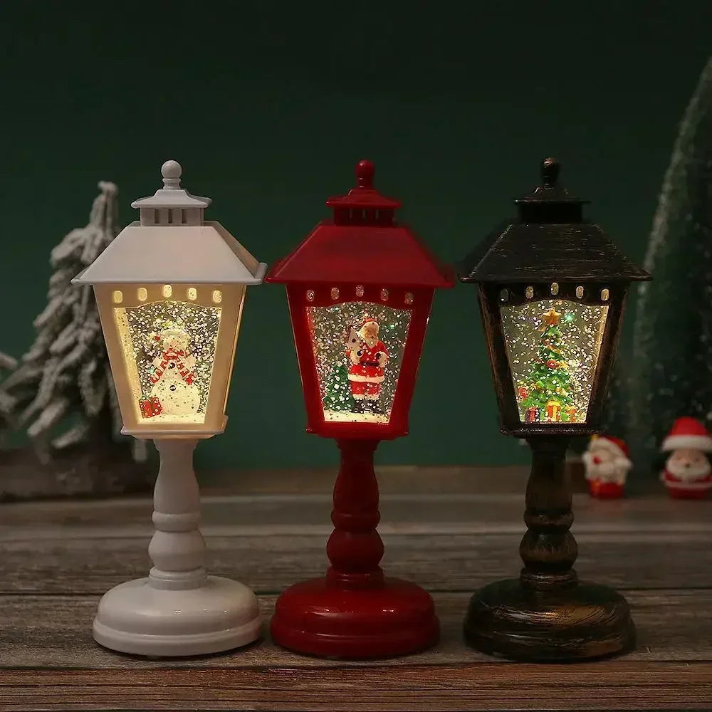 Christmas Santa Lantern Wind Lights Merry Christmas Decoration for Home Xmas 2023 Christmas Ornament Natal Navidad New Year 2024