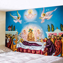 Загрузите изображение в программу просмотра галереи, Фрески в церкви Христа, психоделические сцены, домашний декор, художественные гобелены, хиппи, бохо, Таро, ангелы, красивая комната, настенный декор, настенный подвес