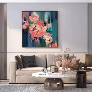 Abstract Floral Decor Poster Handmade Oil Painting Wall Art Hanging Canvas Picture Unframed Living Room Bedroom Restaurant Mural