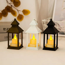 Load image into Gallery viewer, Xmas Led Candle Light Flameless Electronic Lamp Christmas Decorative Anti-rust Hollow-out Wind Lantern Lamp Home Decor