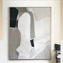 Load image into Gallery viewer, Pure Handmade Canvas Oil Painting Texture White Flowers 3D Wall Picture For Interior Decor Art Poster For Living Room Bedroom