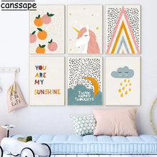 Загрузите изображение в программу просмотра галереи, Настенные постеры в стиле бохо, лев, медведь, холст, картина, солнце, радуга, художественные принты, детский постер, скандинавские настенные картины, украшение для детской комнаты