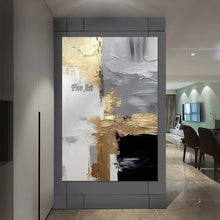 Carica l&#39;immagine nel visualizzatore della Galleria, Thick Acrylic Gold Foil Abstract Canvas Oil Painting Modern Decorative Art Living Room Pictures Home Decor Wallpaper Designs