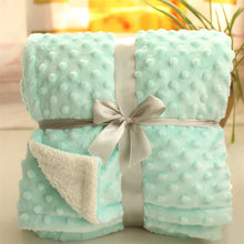 Cargar imagen en el visor de la galería, Manta térmica para bebé con diseño de lunares Sherpa esponjosa, manta receptora para recién nacido, manta para cochecito de bebé, manta de felpa para bebé recién nacido