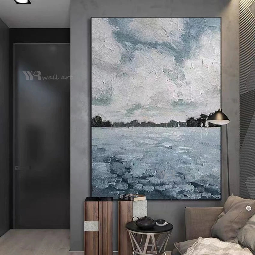 Abstract Landscape Canvas Oil Painting Hand Painted Art Poster Wall Deco Image Modern Acrylic No Frame Custom Mural for Interior