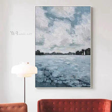 Laden Sie das Bild in den Galerie-Viewer, Abstract Landscape Canvas Oil Painting Hand Painted Art Poster Wall Deco Image Modern Acrylic No Frame Custom Mural for Interior