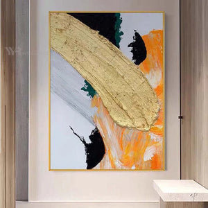 Modern Minimalism Wall Art Decor Poster Handmade Abstract Canvas Texture Oil Painting for Living Room Bedroom Restaurant Aisle