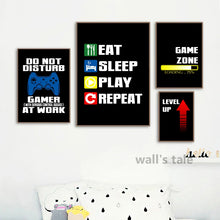 Carica l&#39;immagine nel visualizzatore della Galleria, Videogioco Wall Art Canvas Poster Stampe Gaming Room Decor, Videogioco Party Art Pittura Immagini Decorazione murale della stanza dei ragazzi
