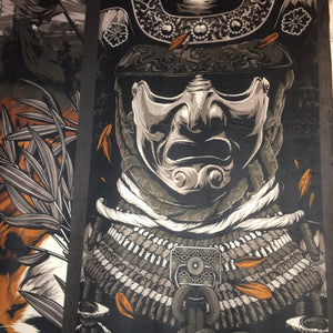 Tapiz de estilo japonés con espada samurái, Geisha, tigre, colgante, gran ola, Luna, decoración atística de pared, tela, alfombra, telón de fondo
