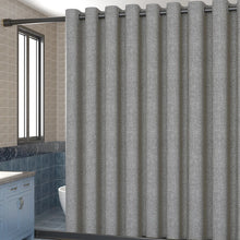 Load image into Gallery viewer, Imitation Linen Shower Curtain with Big Rings Bathroom Waterproof Thick Fabric Bath Curtains Bathtub Large Modern Bathing Cover