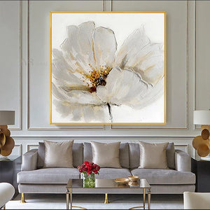 3Pcs Abstract Flower Wall Art Decoration Poster Modern Interior Acrylic 100%Handmade Oil Painting Living Room Bedroom Restaurant